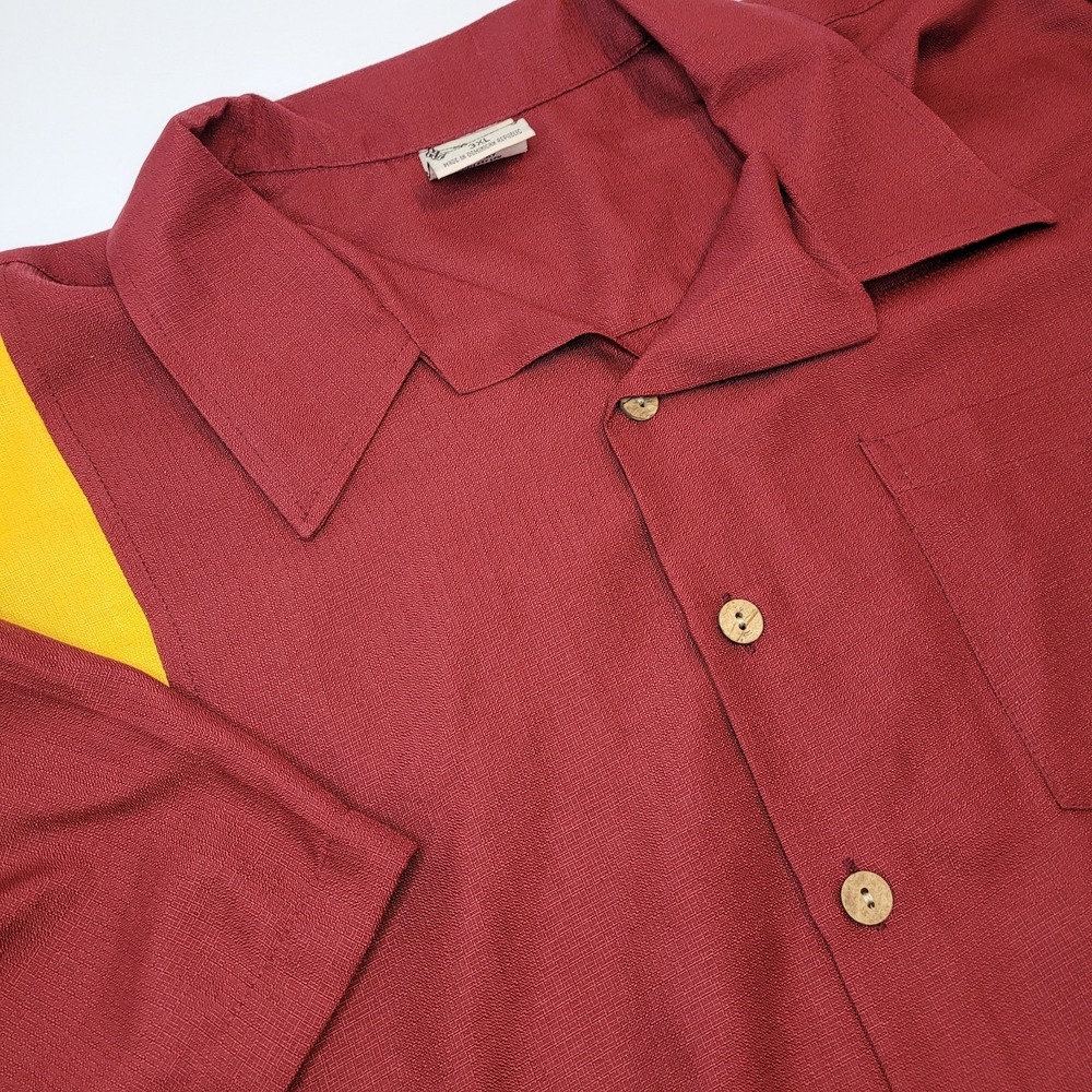 Maui Trading Company‎ Red Short Sleeve Button Cabana Aloha Shirt Mens 3XL